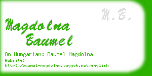 magdolna baumel business card